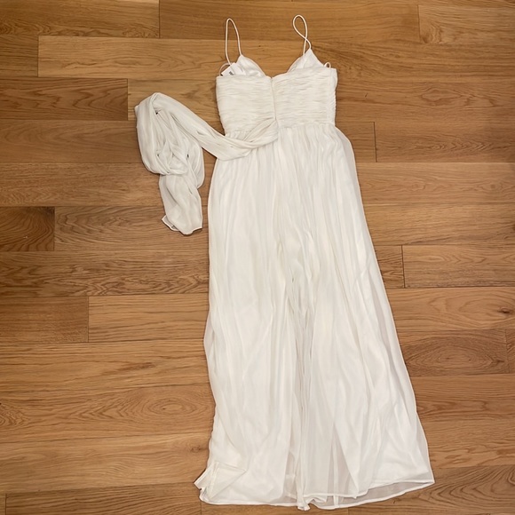 Ieena for Mac Duggal Size S white Jumpsuit - Picture 8 of 9